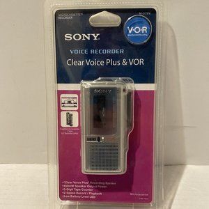 Sony M-570V Microcassette Clear Voice Recorder Handheld Silver 2 Speeds Sealed
